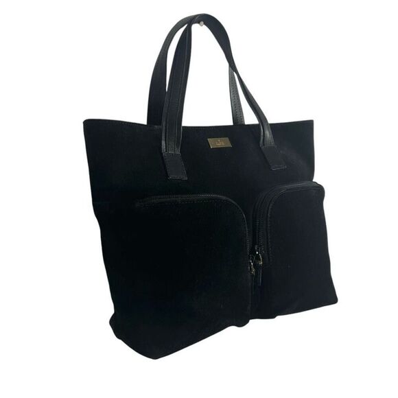 Gucci Handbag Authentic Black Suede Leather Handle Authentic w serial # Vintage - Picture 10 of 12